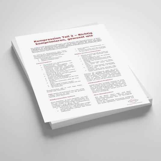 Vorschaubild Handout: Kompression Teil 2 – Richtig komprimieren, gewusst wie