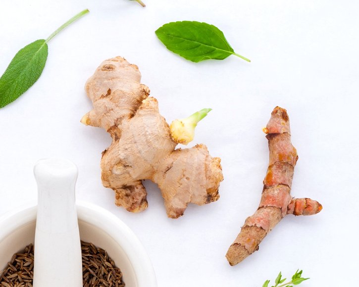 Ingwer in den Vordergrund rücken