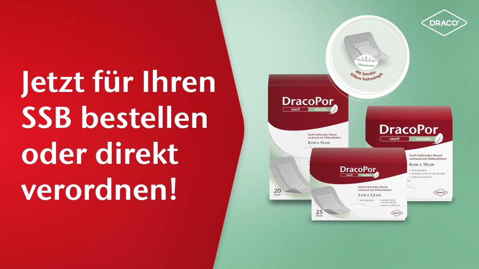 Dracopor sensitiv, neue Packungsgrößen für den SSB