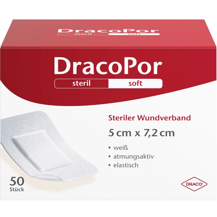 DracoPor Steril soft 5x7 2cm weiss 50er