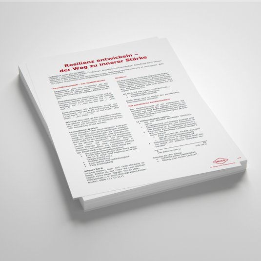 Handout: Resilienz entwickeln - der Weg zur inneren Stärke