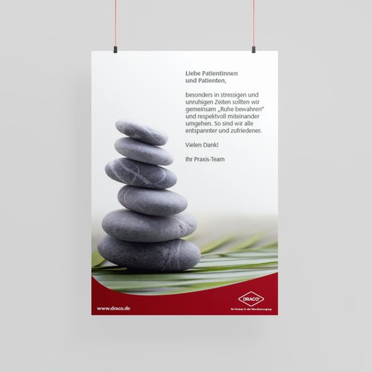 Vorschaubild Draco Poster Deeskaltionsposter "Ruhe bewahren"