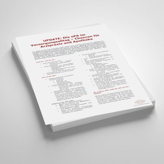 Vorschaubild Handout: Update: Die ePA im Versorgungsalltag – Chancen für Arztpraxis und Apotheke