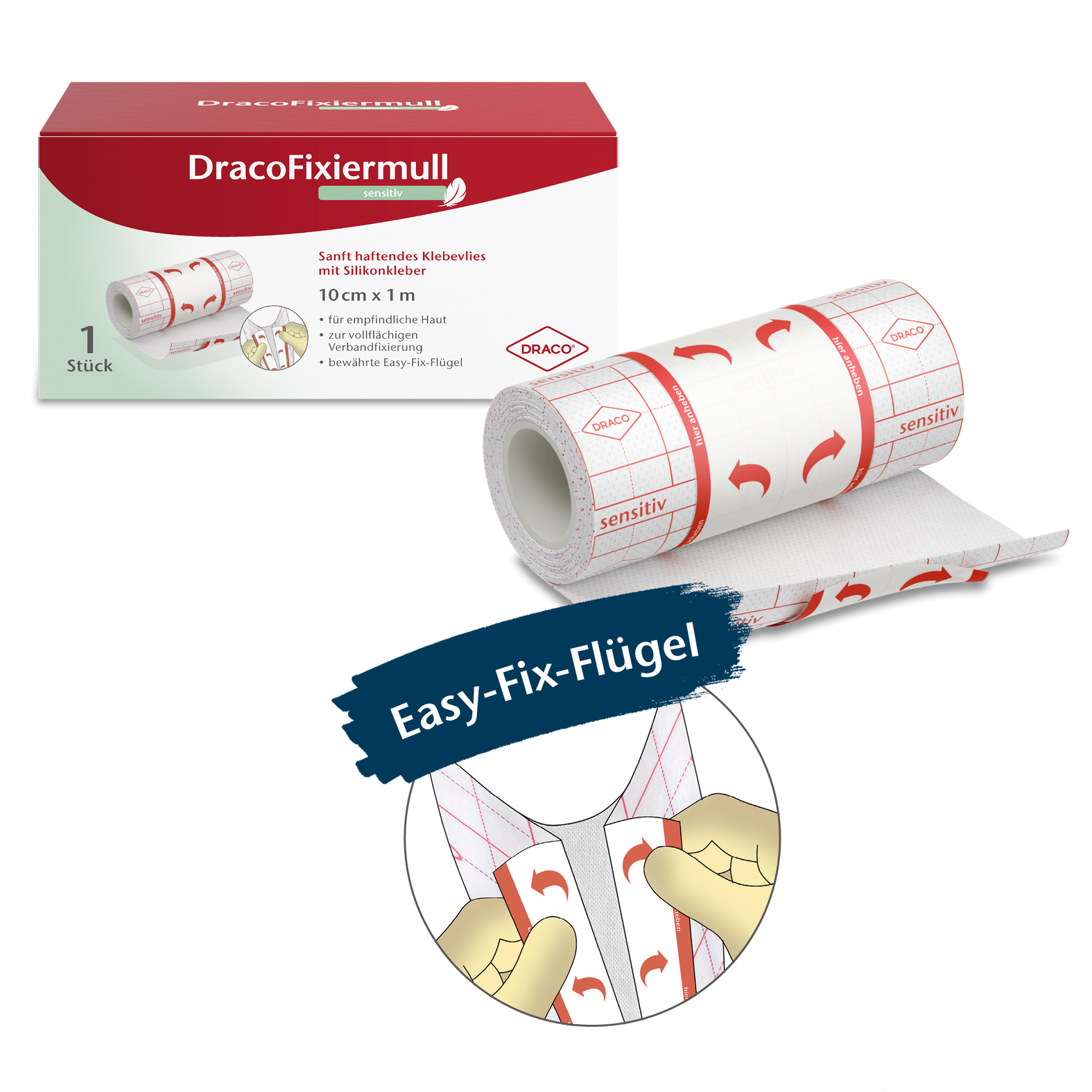 Draco Fixiermull sensitiv - Produktbild 