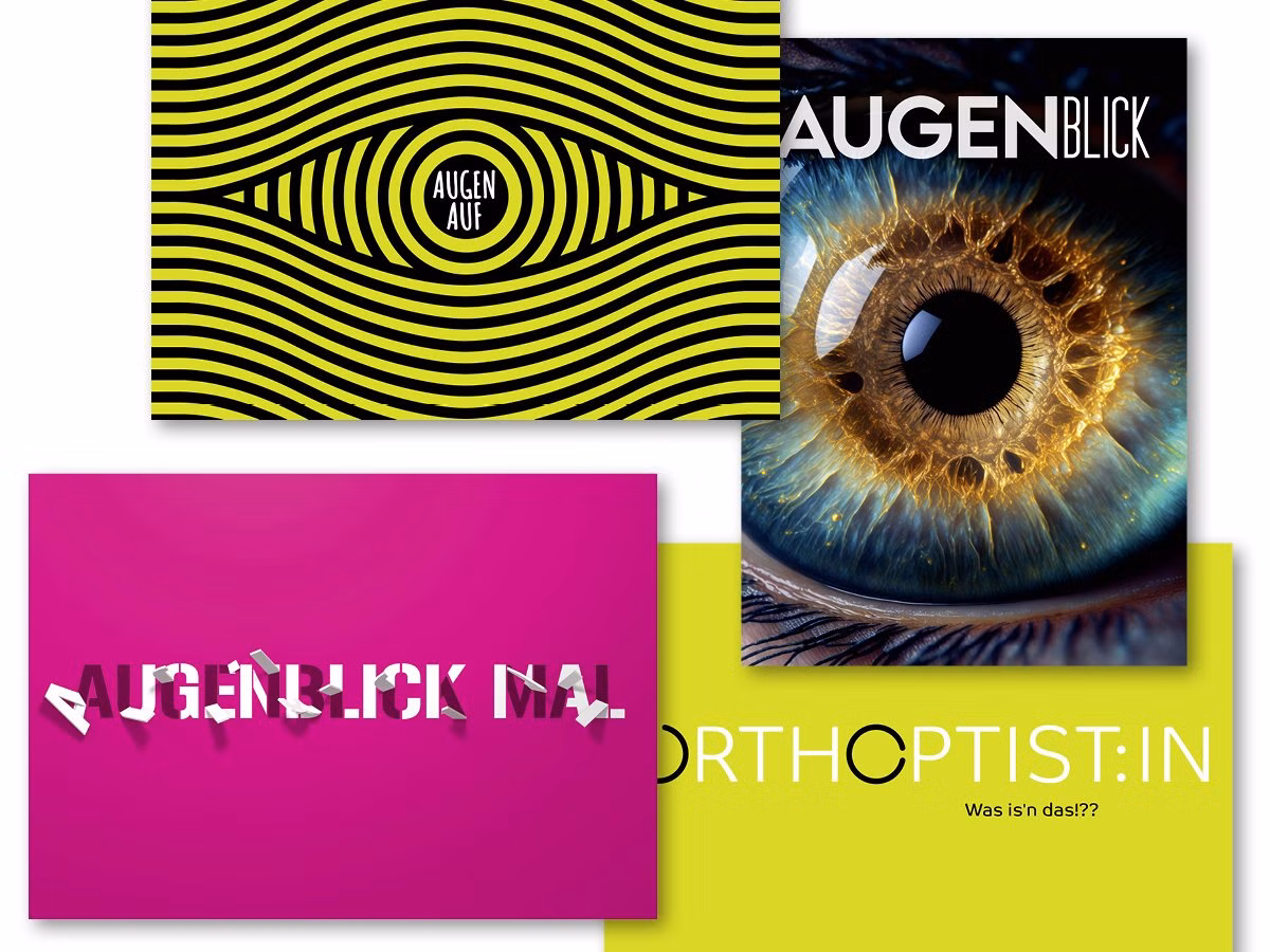 Postkarten zur Förderung des Ausbildungsberufs Orthoptist