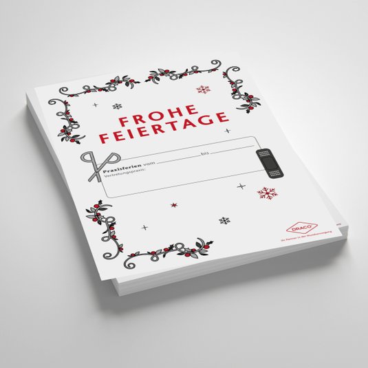 Weihnachten, Arztpraxis-Plakat 5 DRACO