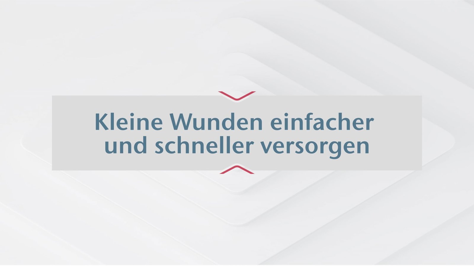 Einfachere Versorgung kleinerer Wunden mit kleinen Wundauflagen