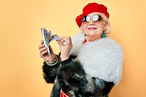 Dame mit Geld
