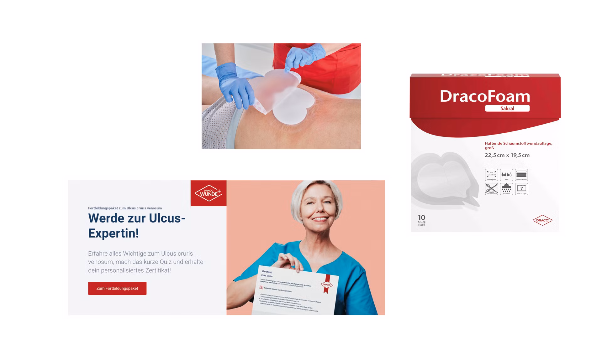 DRACO Wundversorgungsprodukte und Fortbildungsangebot Wunde+ für medizinisches Fachpersonal