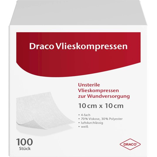 Draco Vlieskompressen unsteril, Packshot