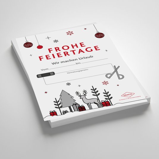 Weihnachten, Arztpraxis-Plakat 2 DRACO