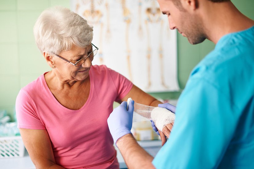 Wundversorgung bei Demenzpatientin