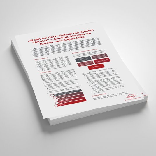 Vorschaubild Handout: Wenn ich doch einfach nur spielen könnte! Gaming Disorder im Kindes- und Jugendalter