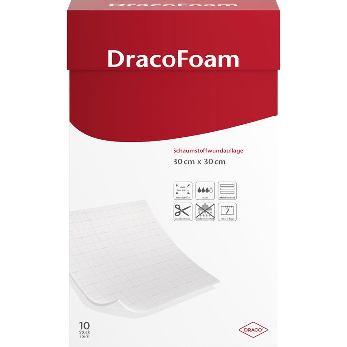 DracoFoam Schaumstoffwundauflage 30x30 cm, Packshot