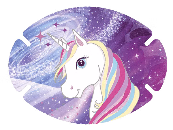augenpflaster-motiv-einhorn.png Nahaufnahme eines Einhorns