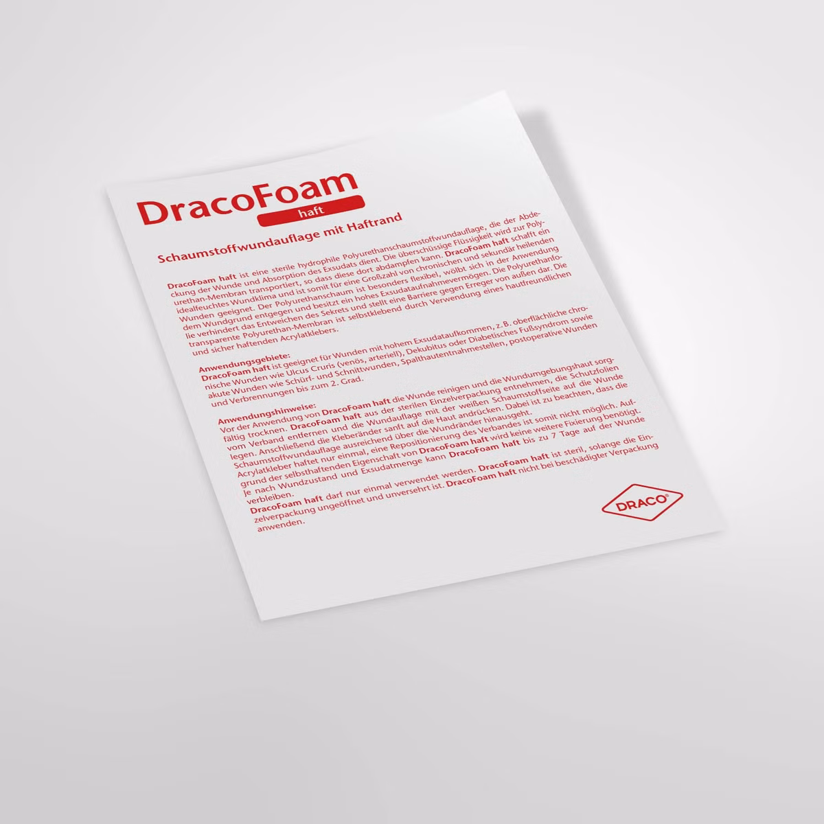 Vorschau Gebrauchsanweisung DracoFoam haft