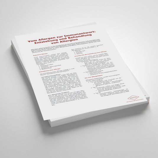 Vorschaubild Handout: Vom Allergen zur Immunantwort – Entstehung und Behandlung von Allergien