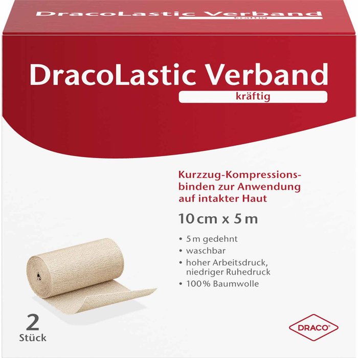 DracoLastic Verbandset aus 2 Kurzzugbinden, Packshot
