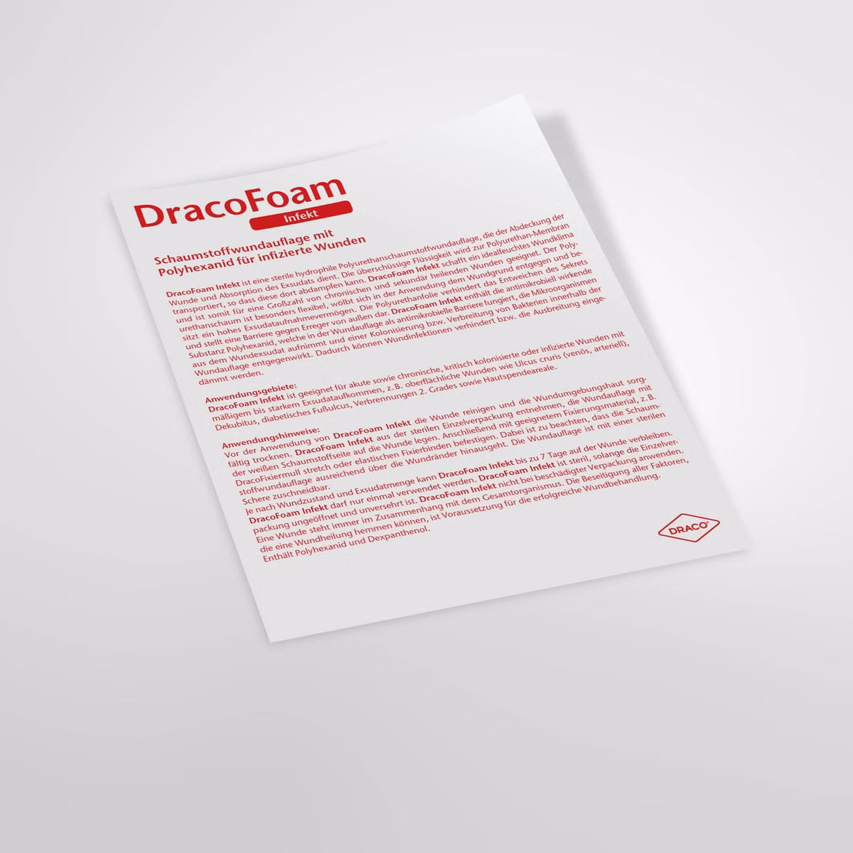 Vorschau Gebrauchsanweisung DracoFoam Infekt 