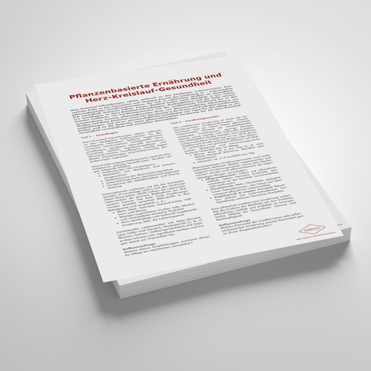 Vorschaubild Handout: Pflanzenbasierte Ernährung und Herz-Kreislauf-Gesundheit