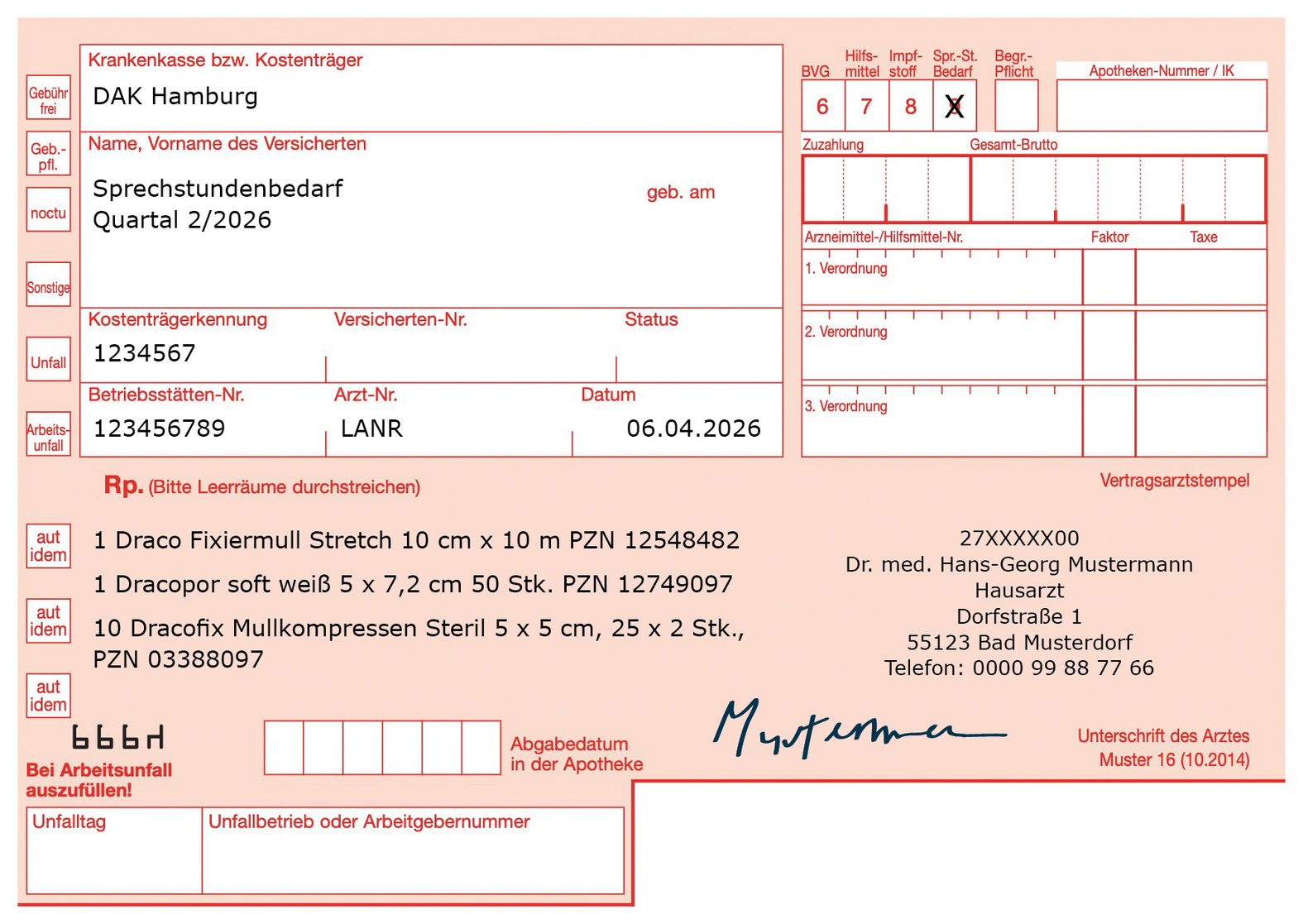 Rezept Sprechstundenbedarf