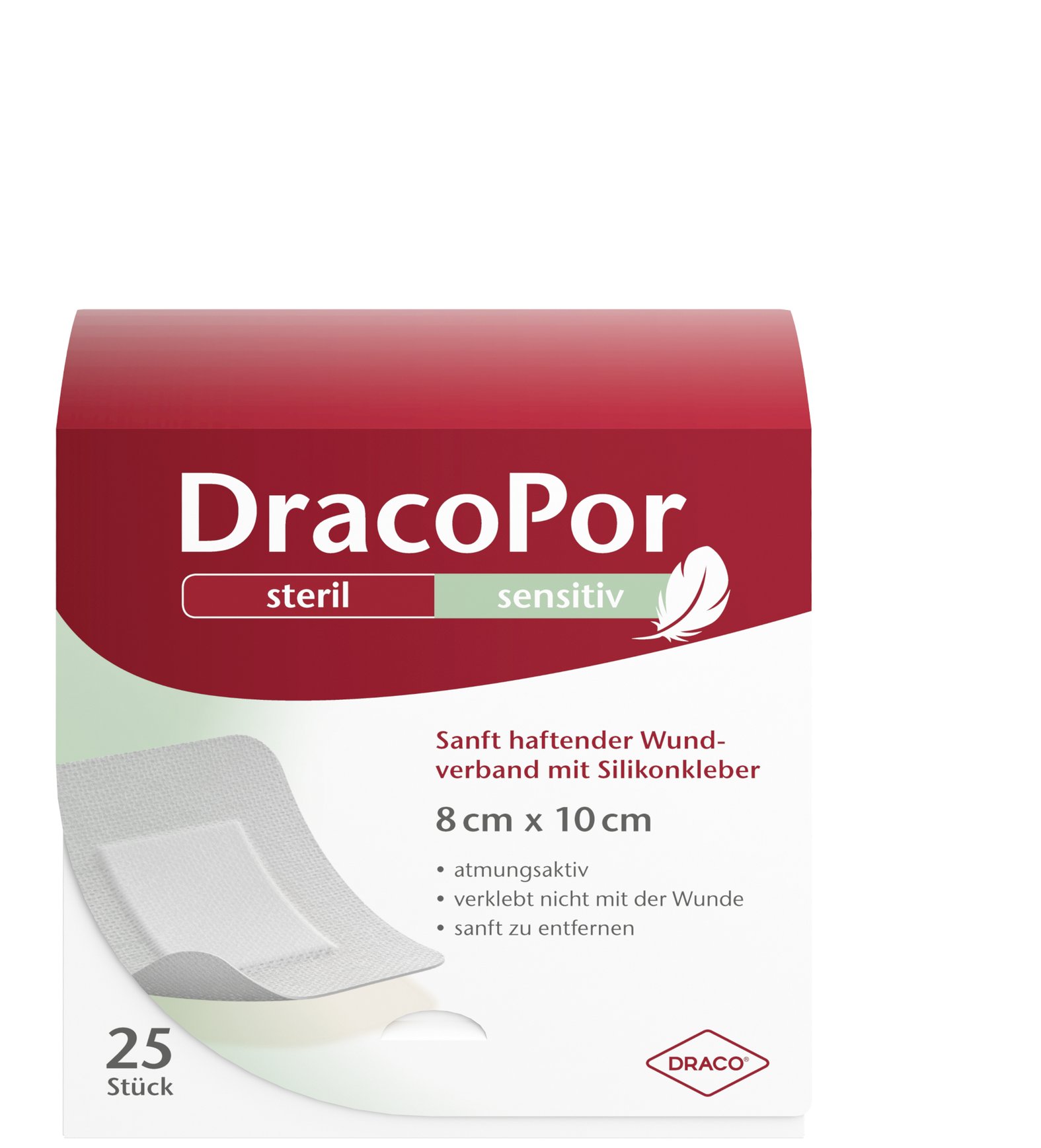 DracoPor sensitiv 8x10, 25 Stk. Ärztepackung