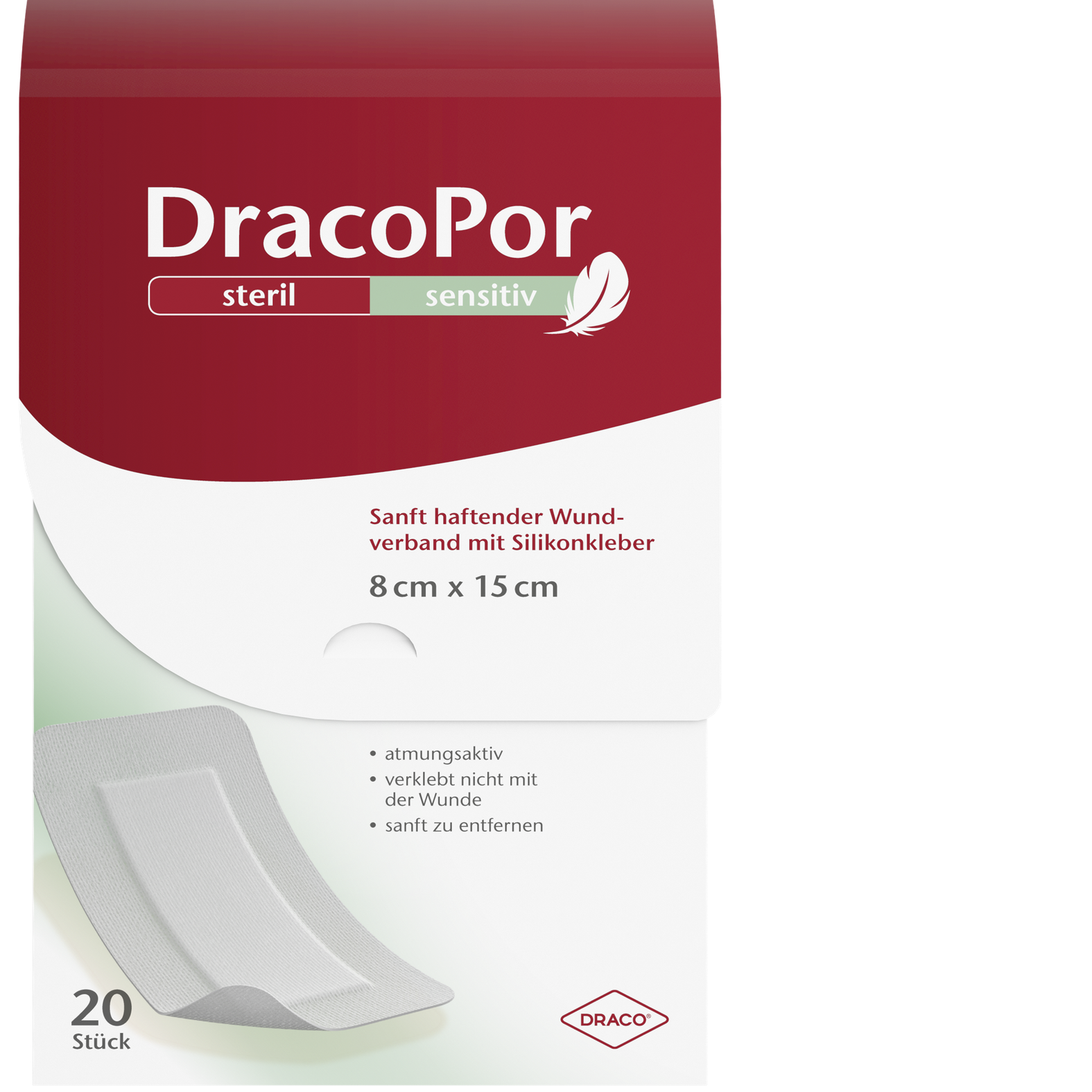 Dracopor Sensitiv 8x15, Arztpackung 20 Stk.