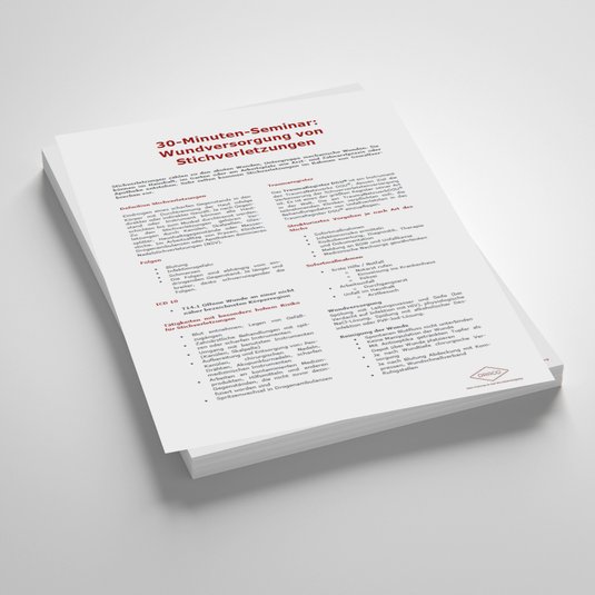 Vorschaubild Handout: Wundversorgung von Stichverletzungen