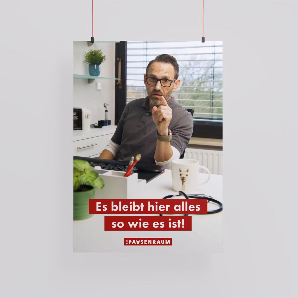 Pausenraum Plakat "Ansage"