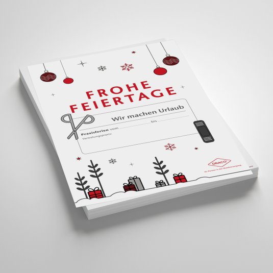 Weihnachten, Arztpraxis-Plakat 6 DRACO