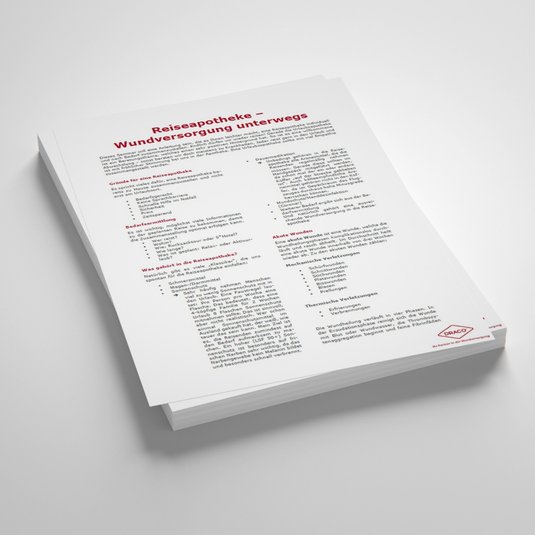 Vorschau Draco Handout Mediathek: Reiseapotheke Wundversorgung unterwegs