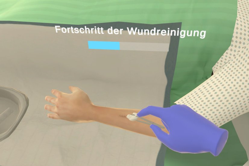 Wundereinigung über Virtual Reality