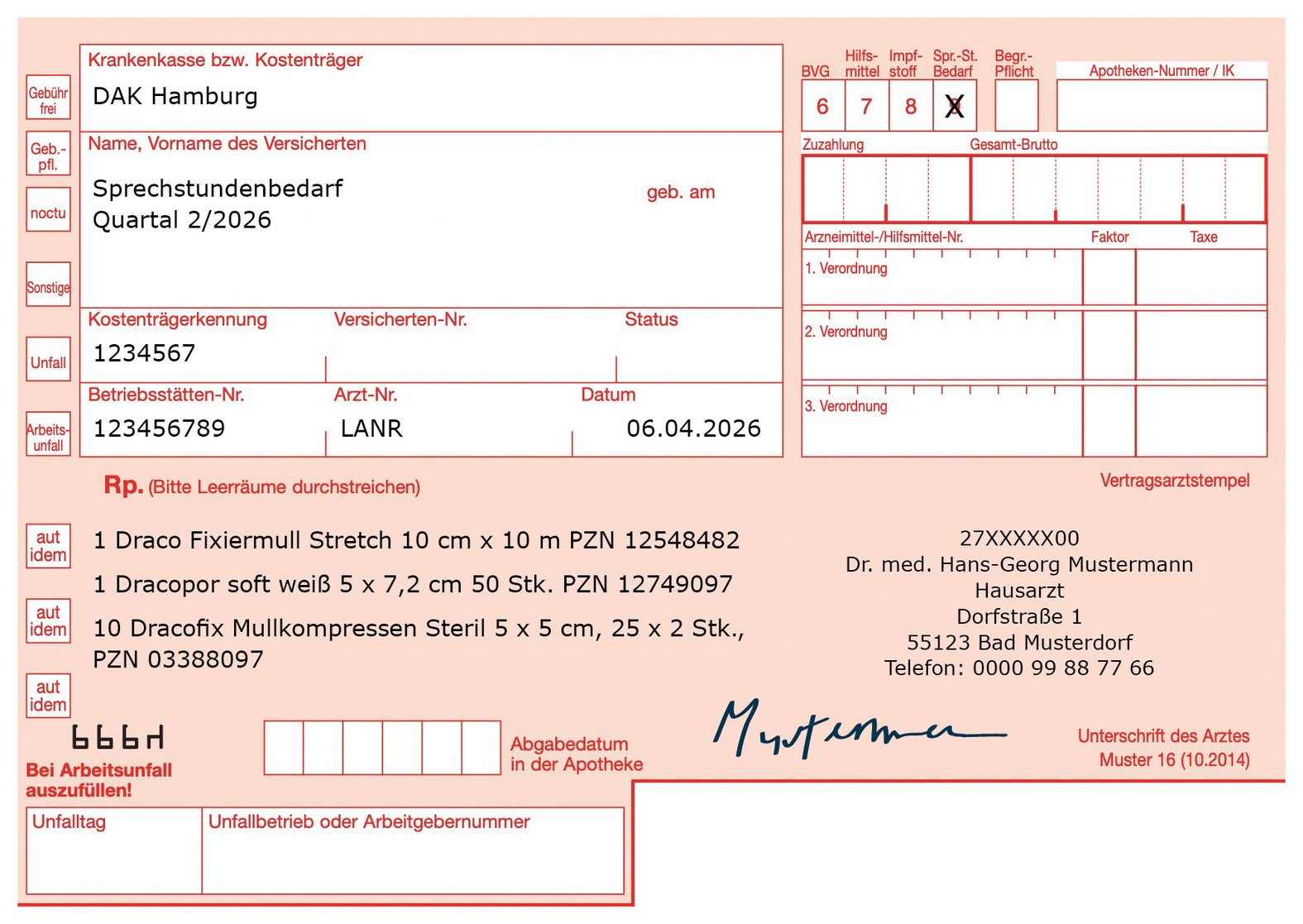 Rezept Sprechstundenbedarf