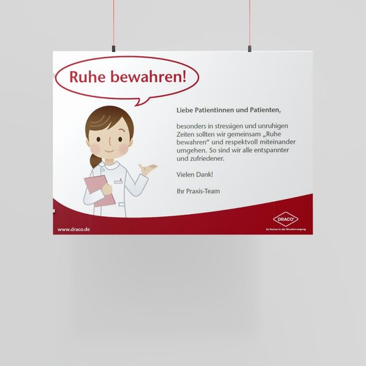 Plakat: Ruhe bewahren