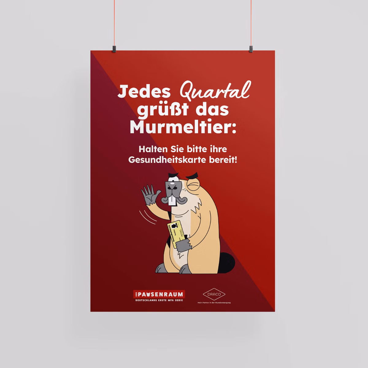 Plakat: "Jedes Quartal grüßt das Murmeltier"