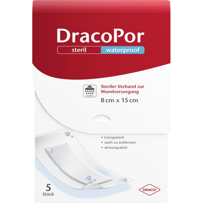 DracoPor Steril Waterproof 8cmx15cm  