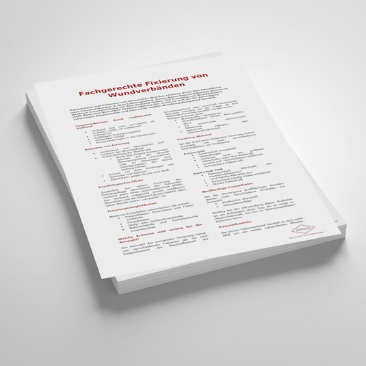 Vorschaubild Handout: Fachgerechte Fixierung von Wundverbänden