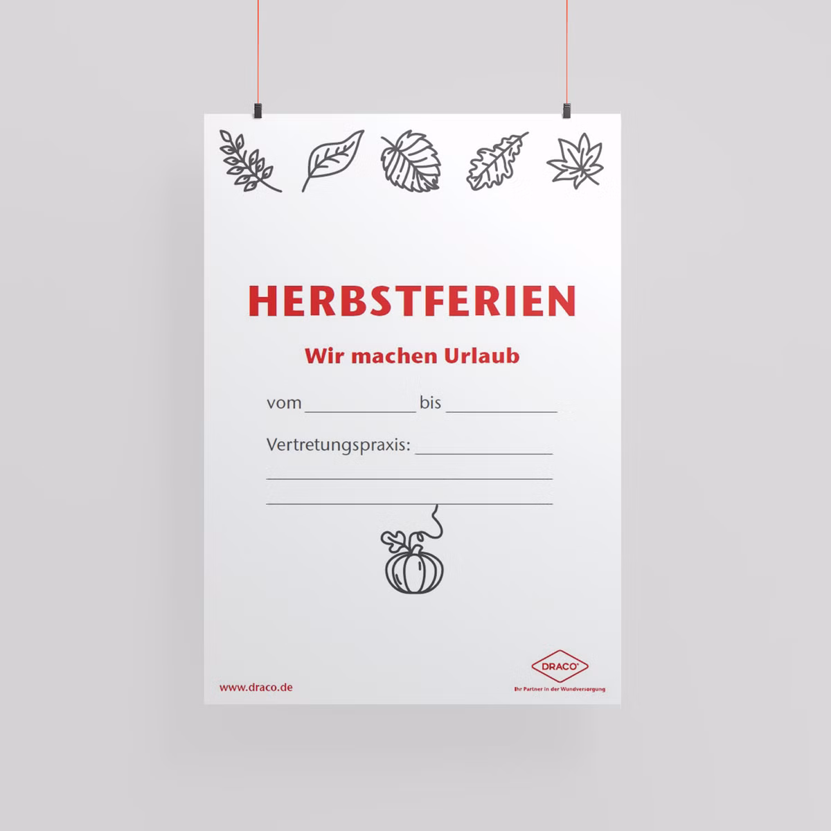 Vorschau Draco Plakat Herbstferien - Variante b