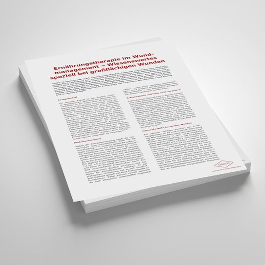 Vorschaubild Handout: Ernährungstherapie im Wundmanagement große Wunden