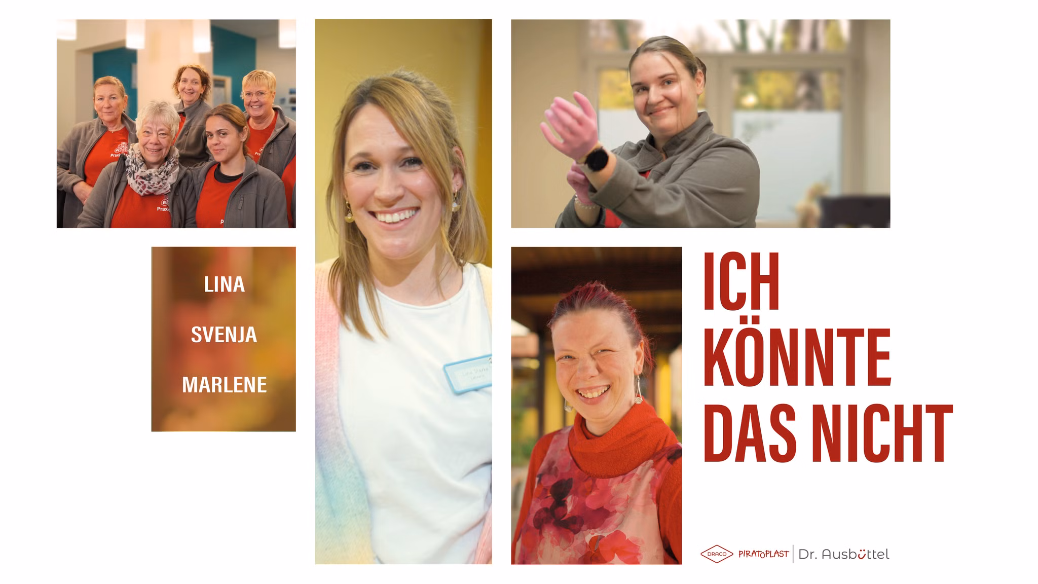 Filmplakat „Ich könnte das nicht“ von Piratoplast und Dr. Ausbüttel mit mehreren Protagonistinnen.