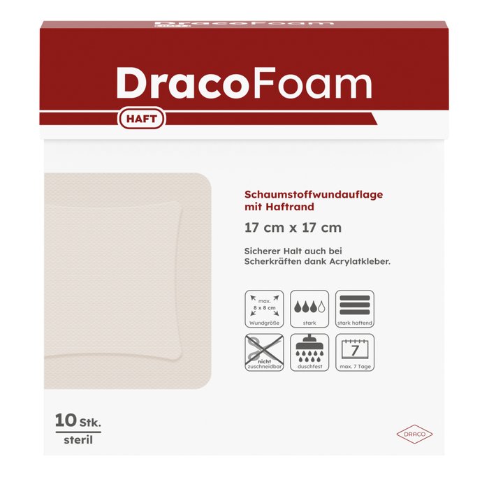 DracoFoam haft 17 cm x 17 cm Verkaufsverpackung