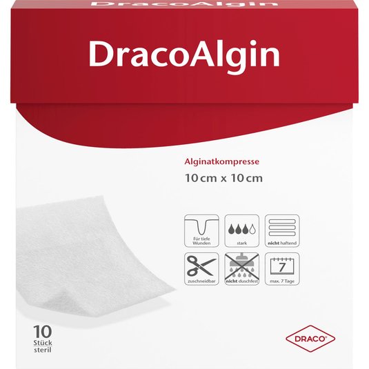 Dracoalgin Alginat Wundauflagen Packshot