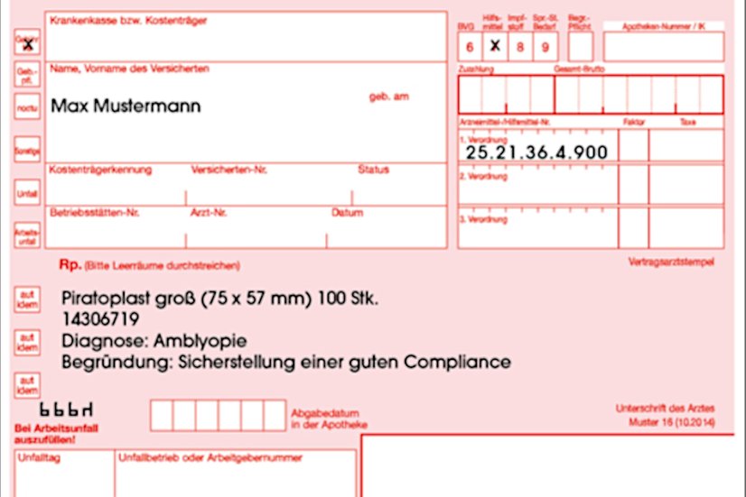 Rezept Hilfsmittel, Muster 16