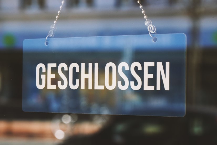 Türschild: Geschlossen