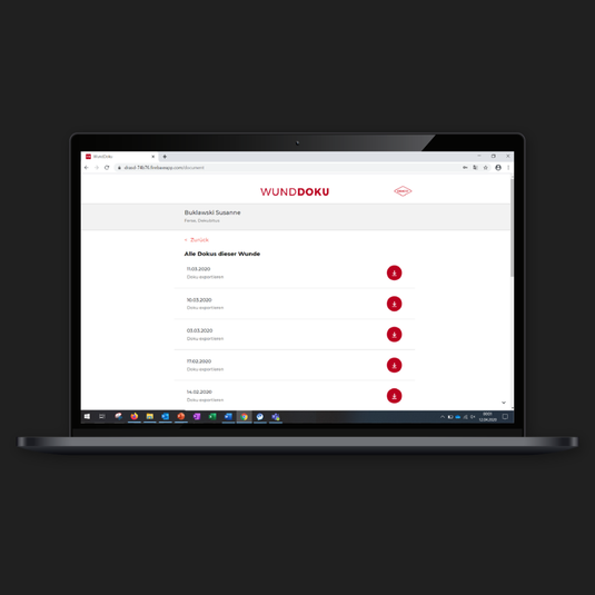 WundDoku App Webzugriff Anleitung