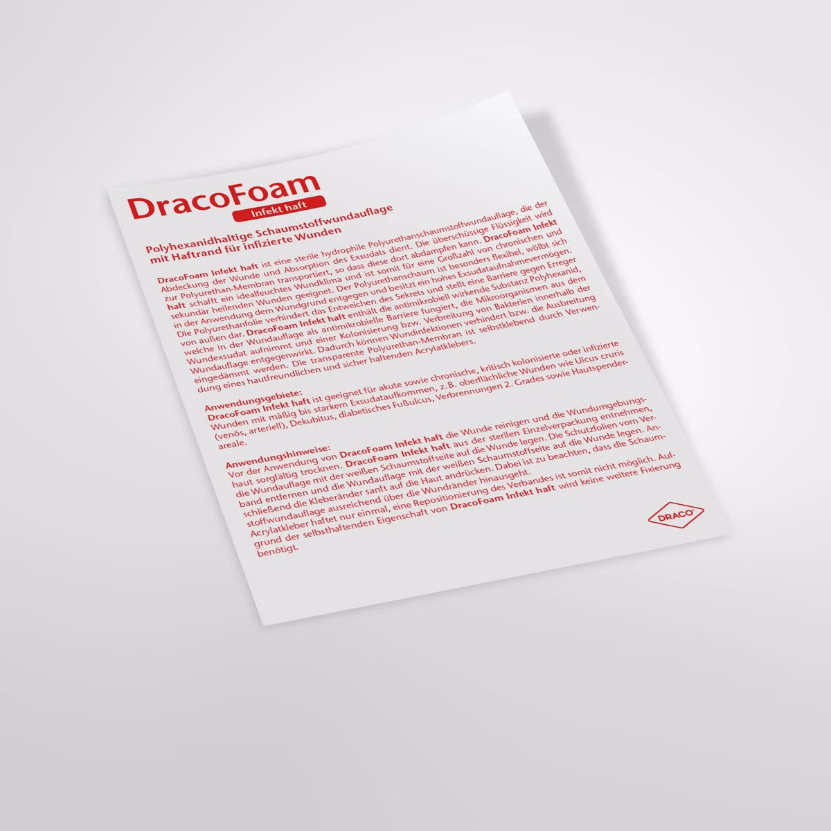 Vorschau Gebrauchsanweisung DracoFoam Infekt haft