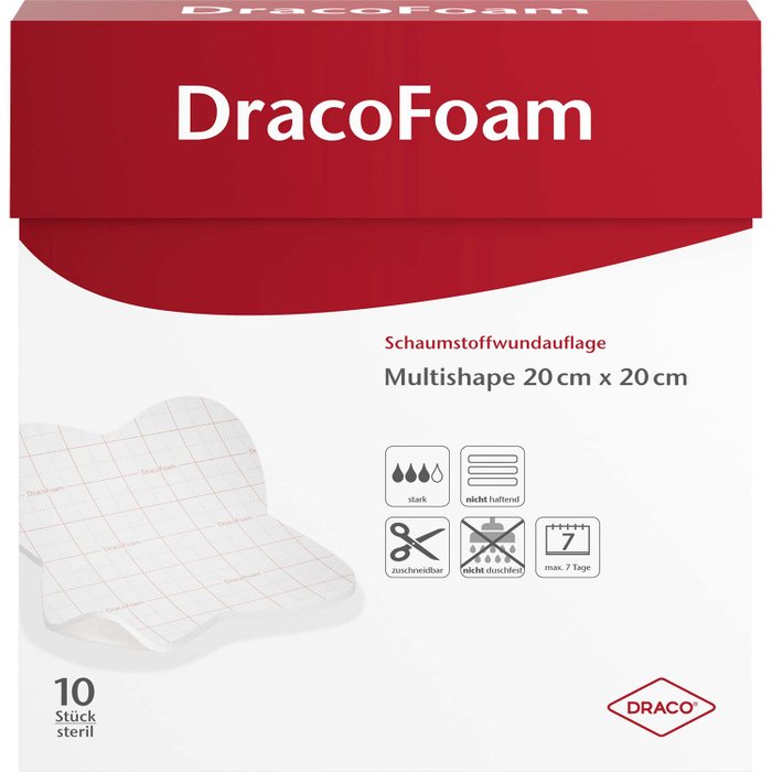 DracoFoam Multishape Schaumstoffwundauflage, Packshot