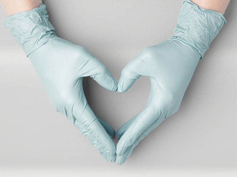 MFA Handschuhe formen Herz