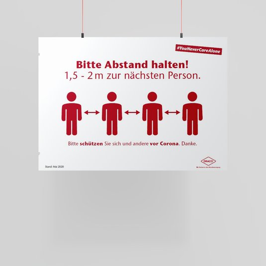 Vorschaubild Draco Poster Abstand halten