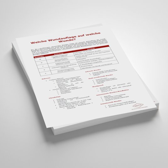 Vorschaubild Handout: Welche Wundauflage auf welche Wunde?